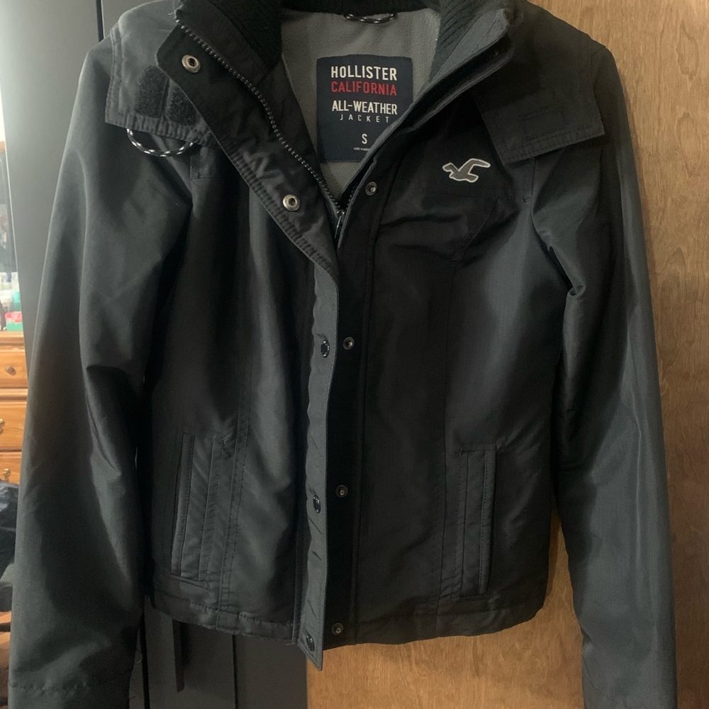Hollister Black All-Weather Raincoat - Picture 2 of 13
